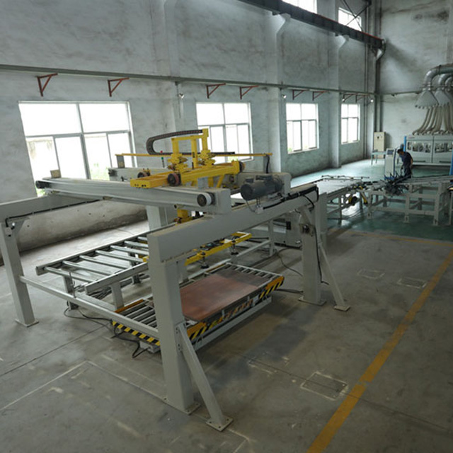 SPC Floor Cutting And Double End Tenoner Line manufacture in China